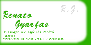 renato gyarfas business card