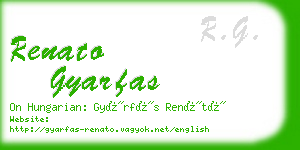renato gyarfas business card